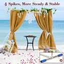 7FT Arch Backdrop Stand, 5FT Wide, Stainless Steel Wedding Arch Stand with Base Ground Spikes for Ceremony, Balloon Arched Backdrop Frame for Birthday Party Baby Shower Celebration Decorations (7FT x 5FT, White)