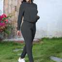 Nimsruc Two Piece Outfits for Women Casual Sweatsuits Set Long Sleeve Hoodie Tracksuit (Gray, XXL)