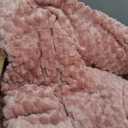 BEDELITE Fleece Blanket Twin Size for Bed Couch, 3D Jacquard Decorative Pink Throw Soft and Cozy Warm Plush Fuzzy Blanket All Seasons Suitable, 60x80Inches