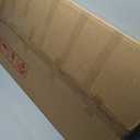 TRAHOME Irregular Asymmetrical Wall Mirror, 48" x 24" Flannel Wrapped Wooden Frame Frame Mirror for Living Room Bathroom Entryway, Hanging or Leaning Against Wall(Orange)