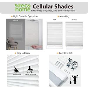 Cordless 1.5" Blackout Cellular Shade, 70.5"W x 84"H, White
