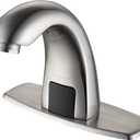 Charmingwater Touchless Bathroom Sink Faucet with Automatic Sensor, Motion Bathroom Faucet with Hole Cover Plate, Brushed Nickel