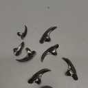 8PCS Adjustable Claws Ring Set Fake Nails Finger, Gothic Punk 3 Sizes Crystal Retro Metal Nail Rings Jewelry Fingertip Vampire Demon Cat Cosplay Accessories Women Costume Black