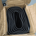 Front Door Mat Indoor Outdoor Entrance, 48" x 96" All-Season Heavy Duty Waterproof Doormat, Non-Slip Absorbent Entryway Mat, Easy to Clean, Low Profile Commercial Floor Mat for Indoor Outdoor (Black Double Stripes)