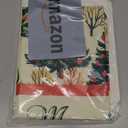 VIV CHERBL Christmas Table Runner with Snowy Forests, Merry Christmas Text & Snowflakes, Table Decoration for Dining Party and Home Decor, 48x13 inches