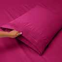 Hearth & Harbor Full Size Sheets - 4 Piece Bed Sheet Set, Hotel Luxury Double Brushed Bed Sheets - Extra Soft Bedding Sheets & Pillowcases, Full, Magenta