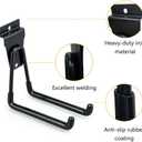 Slatwall Hooks, Slat Wall Accessories Multi Size Garage Hooks Storage Utility Hanging Hooks Wall Mount Tool Holder for Ladder Garden Tools (14 Pack, Black)