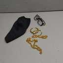 80s 90s Accessories Outfit for Woman Men Hip Hop Costume Kit Old School Rapper Jewelry (Black)