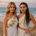 24 Pcs Artificial Golden Leaf Garland Toga Party Leis Decoration 7.87ft DIY Gold Leaf Roman Greek Goddess Costume Accessories Gold Leaves Ribbon for Toga Party Halloween Christmas Wedding