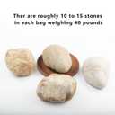 40 LBS Natural Large River Stones 4-7 Inch Pebbles for Water Features, Aquascaping, and Garden Pathways. Ideal for Enhancing Outdoor Landscaping and Creating Beautiful Natural Designs