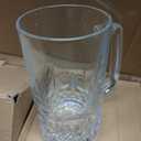 Reallnaive 10 Pack 32 oz Beer Mugs for Oktoberfest Freezer Glass Beer with Handles Mugs Steins German Large Heavy Cups for Men Drinking Gifts (Diamond Style)
