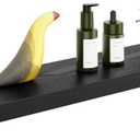 Ballucci Floating Shelf, 24" Black Floating Shelves for Wall, Wood Wall Shelf for Home Décor, Floating Shelves for Bathroom, Living Room, Bedroom, 6" Deep Wall Shelves