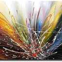 Tiancheng Art 24x48 inch Abstract Art Canvas Art Paintings Contemporary Artwork 100% Hand-Painted Oil Painting Wall Art for Living Room Ready to Hang for Home Decoration