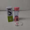 Portable Blender Cup,Electric USB Juicer,Mini Blender For Shakes and Smoothies, juice,380ml, Six Blades Great for Mixing,pink