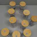 Mifoci 12 Pcs Christmas Cups with Bamboo Lids and Glass Straws, 20 oz Christmas Mason Jars Gifts for Teacher Nurse Friends Women Men Coffee Cups Tea Bubble Tea Juice