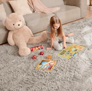 Glamtex 8'x10' Fluffy Rugs, Shag Area Rug, Soft and Comfortable Fluffy Carpets, High-Density Sponge Fluffy Carpet, not Easy to Fall Off, Living Room and Bedroom Rug