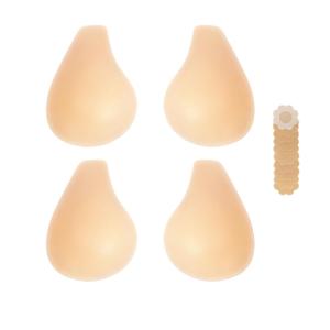 2025 Added Lift Seamless Nipple Covers Ultra-Thin Push up Sticky Pasties Women Adhesive Bras,4 Pack, size Medium