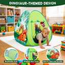 Dinosaur Kids Pop up Play Tent, Playhouse for Kids Indoor Outdoor, Foldable Toddler Tent, Toy House for Girls and Boys Gift