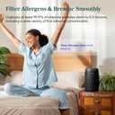 LEVOIT Air Purifiers for Bedroom Home Dorm, AHAM VERIFIDE, 3-in-1 Filter Cleaner With Aroma Pad, Filters Smoke, Allergens, Pet Dander, Odor, Dust, Office, Desktop, Core Mini-P, Black