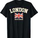 Vintage London England United Kingdom Souvenir Retro Graphic T-Shirt M