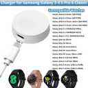 2 x New Watch Charger for Galaxy 3 4 5 Pro 6 Classic, Split and Detachable, with USB C to USB C Cable 3.3ft, Compatible with Galaxy Smart Watch 3 4 5 Pro 6 Classic Active1 2 (White)