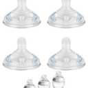 Silicone Nipple (L) for Tommee Tippee Natural Start Anti-Colic Baby Bottles, Fast Flow, 6m+, 4 Count