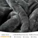YIYEA Faux Fur Comforter Set Queen Size with Fitted Sheet, Luxury Ultra Soft Fuzzy Comforter, Fluffy Plush Velvet Bedding Comforter Sets for Fall Winter, Cozy Warmth, No Shedding, 4PC, Grey