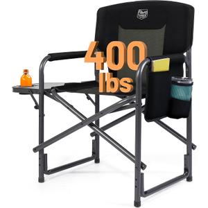 TIMBER RIDGE Aluminum Oversized Camping Chair, Support 400lbs, 47D x 64W x 87H CM