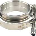 2 X 3 inch Quick Release V Band Clamp with Male Female Flanges 304 Stainless Steel for Turbo Downpipes, 2 Pack