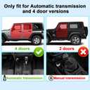 3PCS Gear Shift Console Side Tray Organizer, Center Console Hanging Storage Box, Passenger Side Co-Pilot Organizer Compatible with 2011-2018 Jeep Wrangler JK JKU Interior Accessories