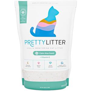 PrettyLitter Health Monitoring Cat Litter, Calm Aloe, 6 lb. Bag