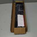 Standard Decorative Window Curtain Rods 30 to 116 Inch,5/8 Inch Diameter Small Curtain Rod Set, Heavy Duty Drapery Rods with Brackets Black