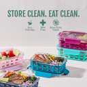 Ello Duraglass 3.4 Cup Glass Meal Prep Containers, 10 Pc, 5 Pack, Orchard