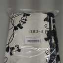 F-CHU Vintage Floral Curtains Bohemian Drapes 72 Inch Length Cotton Linen Boho Window Curtain with Tassel Rod Pocket Bedroom Macrame Drapes Flower Curtains, 2 Panel 55" W x 72" L Black Curtains