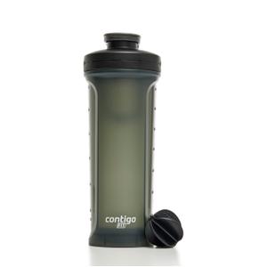 Contigo Fit Shake & Go 2.0 Protein Shaker Bottle with Leak-Proof Lid, Gym Water Bottle with Whisk and Carry Handle, Dishwasher Safe Mixer Bottle, Sake/Salt, 28 oz (828 mL)