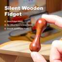 Wooden Knucklebone Fidget Toy, Desktop Stress Relief, Finger Skill Training Toy, Palm Size(Red Sandalwood)