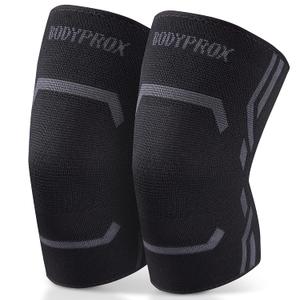 Bodyprox Knee Compression Sleeve for Men and Women (2 Pack), Knee Support Brace for Running and Work out (Medium)