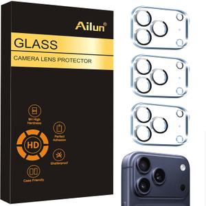 Ailun 3 Pack Camera Lens Protector for iPhone 17 Pro, Tempered Glass, 9H Hardness, Ultra HD, Anti-Scratch, Case Friendly, Does not Affect Night Shots[Not for iPhone 17/ 17 Pro Max/ iPhone Air]