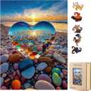 Wooden Puzzle for Adults, Wooden Jigsaw Puzzles for Adults, Unique Wood Animal Shaped Puzzles Adult with Exquisite Wooden Box (11.2 x 14.9in, 191pcs)
