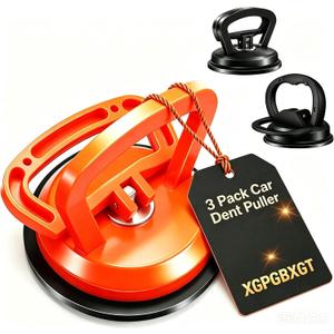 3-Pack Car Dent Puller, Upgraded Dent Puller, Durable PC Plastic Handle, Thickened Rubber Suction Cup, Paintless Repair Tool, Great for Dent Repair, Object Moving and Door Handle Use (EXP 08/17/26)
