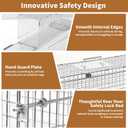 32" Humane Animal Cage Trap, Live Animal Cage Trap, Folding Animal Trap for Stray Cats, Raccoons, Rabbits, Skunks, Moles, Groundhogs and Armadillos up to 17 lbs