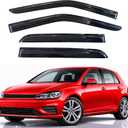 KPY Rain Guards Fit for 2015-2021 Volkswagen Golf, Out-Channel Window Visors Vent Wind Deflectors 4PC, Car Accessories for 15-21 VW Golf (5-Door Only)