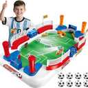 Mini Foosball Table Soccer Board Games for Kids Adults Indoor Table Games with Dual Flipper Controls High Fences Pinball Machine Soccer Toy Birthday for Boys Age 6 7 8-12