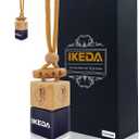 Car Air Fresheners for Men | 10ml Air Freshener | Strong Perfume Hanging Diffuser with Odour Eliminaor Technology | Car Accessories | Car Scents Air Fresheners by Ikeda (Square, Dark Night) (0.34 Fl Oz (Pack of 1))