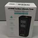 Tire Inflator Portable Air Compressor, 5X Faster Portable Air Pump for Car Tires with Powerful Battery, 180PSI Cordless Air Pump with Digital Pressure Gauge for Cars, Bike & Motorcycle Tires, Ball (Black)