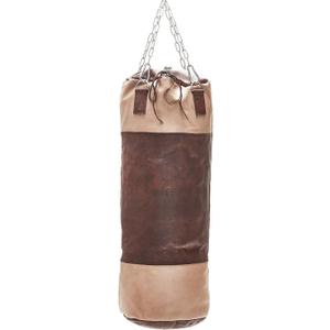 Modest Vintage Player Retro Cream/Brown Leather Heavy Punching Bag (UN-Filled)