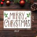 Christmas Doormat Stencils 27"x17" Large Christmas Stencils for Door Mats Holiday Stencil for Painting on Wood Doormat Canvas Window Glass Decor