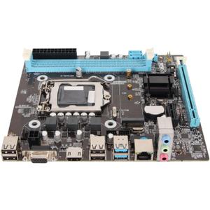 Yunir Computer Motherboard, H81 Gaming Motherboard Channel Ddr3 M.2 Nvme Ngff Sata Pcie Slot Lga 1150 Micro ATX Pc Motherboard for 4Th Generation