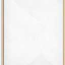 XMMPOT Contemporary White Textured Wall Art: Retro Plaster Geometric Abstract Painting Line Spiral Shapes Wall Decor for Living Room, Bedroom Modern Neutral Art Decoration Framed 16"x24"