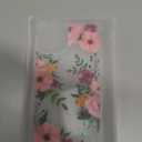 Hungo Compatible for iPhone 15 Plus Case Floral Flower Clear Design Cute,Girly for Women Girls Floral Flower Transparent Pink Peony